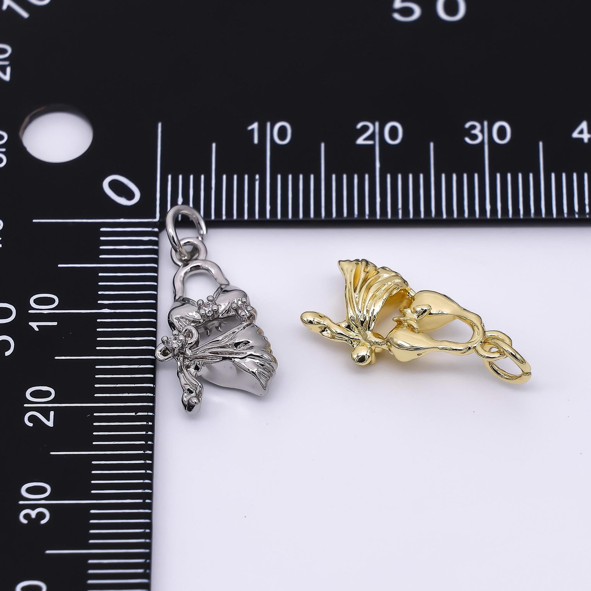 24K Gold Filled 18.5mm Sexy Gorgeous Bikini Charm in Gold & Silver | AH-551