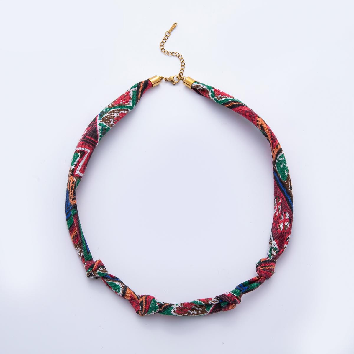 Colorful Scarf Necklace 16.6 inch Make your own Scarf Necklace Charm Jewelry Supply with PVD Gold Stainless Clasp WA1653