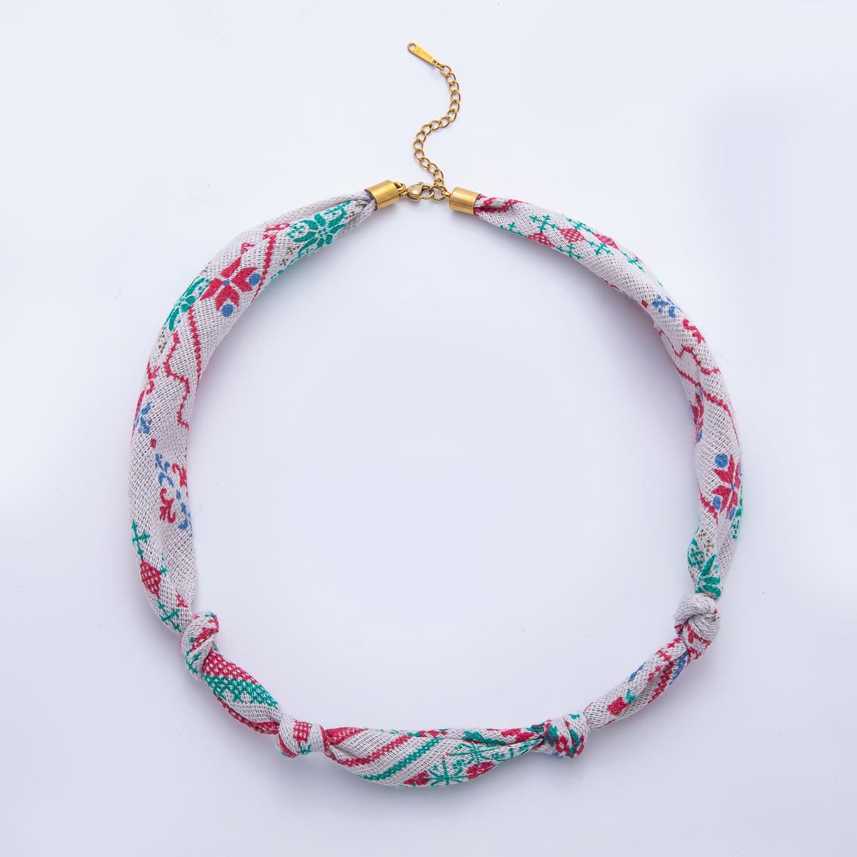 Colorful Scarf Necklace 16.6 inch Make your own Scarf Necklace Charm Jewelry Supply with PVD Gold Stainless Clasp WA1653