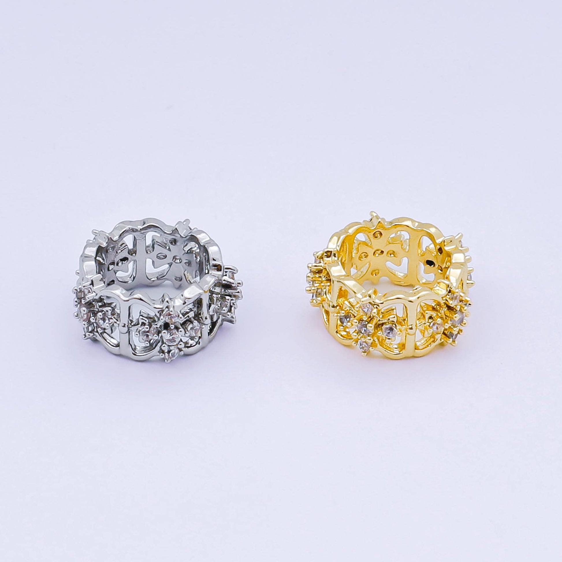 1x Dainty CZ Cross spacer beads Round Design beads bracelet connector for bracelet jewelry making supply finding 12mm B-036