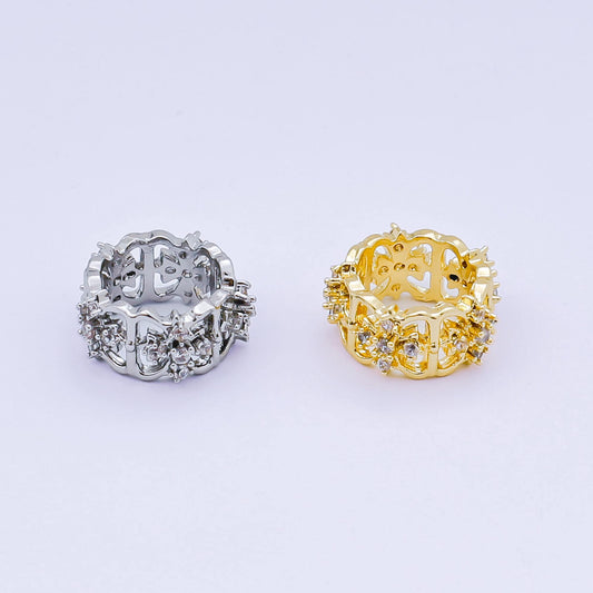 1x Dainty CZ Cross spacer beads Round Design beads bracelet connector for bracelet jewelry making supply finding 12mm B-036