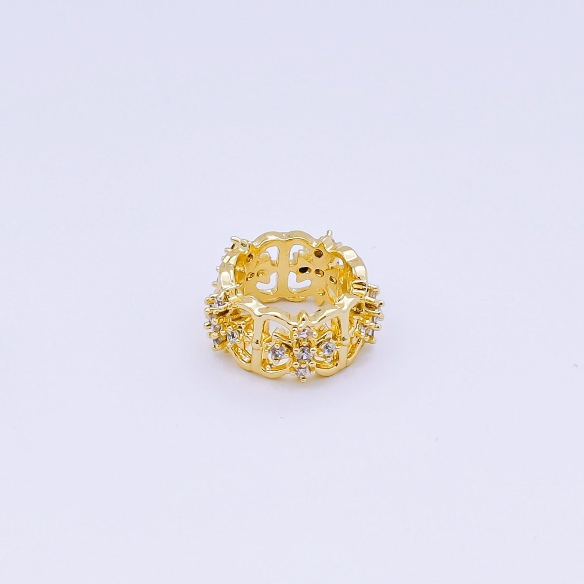 1x Dainty CZ Cross spacer beads Round Design beads bracelet connector for bracelet jewelry making supply finding 12mm B-036