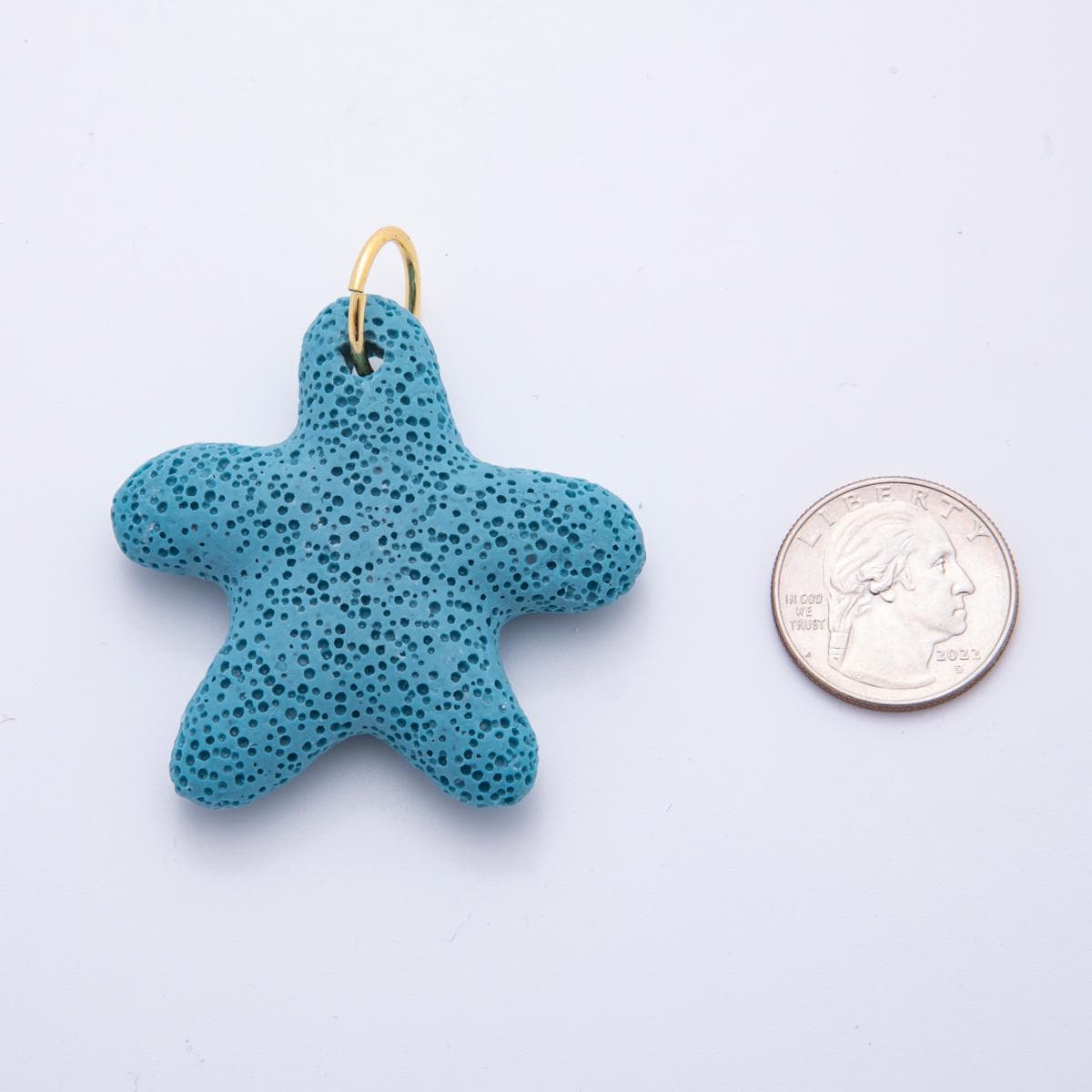 Big Lava Stone Star Pendant Natural Stone StarFish Charm for Necklace Jewelry Making Supply 18k Gold Filled Charm c-722