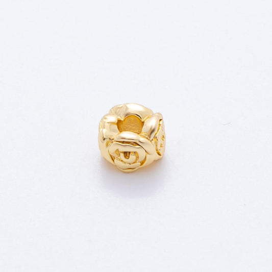 10 pcs 18k gold Filled Flower spacer beads Tiny Floral spacer beads 5 mm beads AF-1081