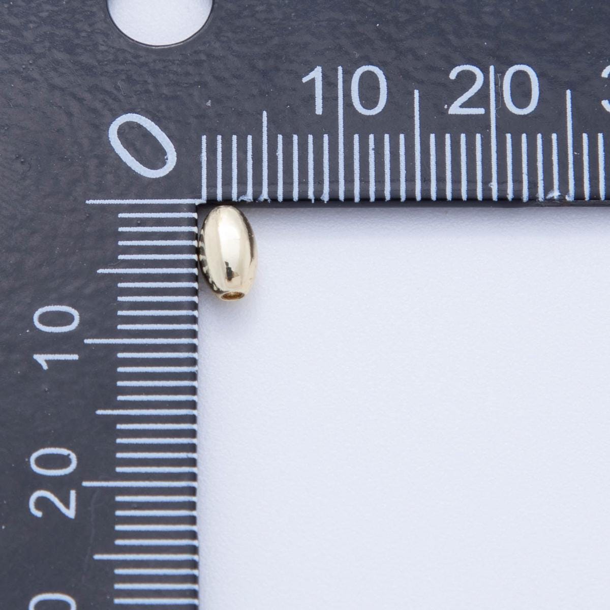 10x 18k gold Filled Tiny Oval Bean spacer beads Tiny Seed Bead spacer beads 6x4 mm beads AF-1083