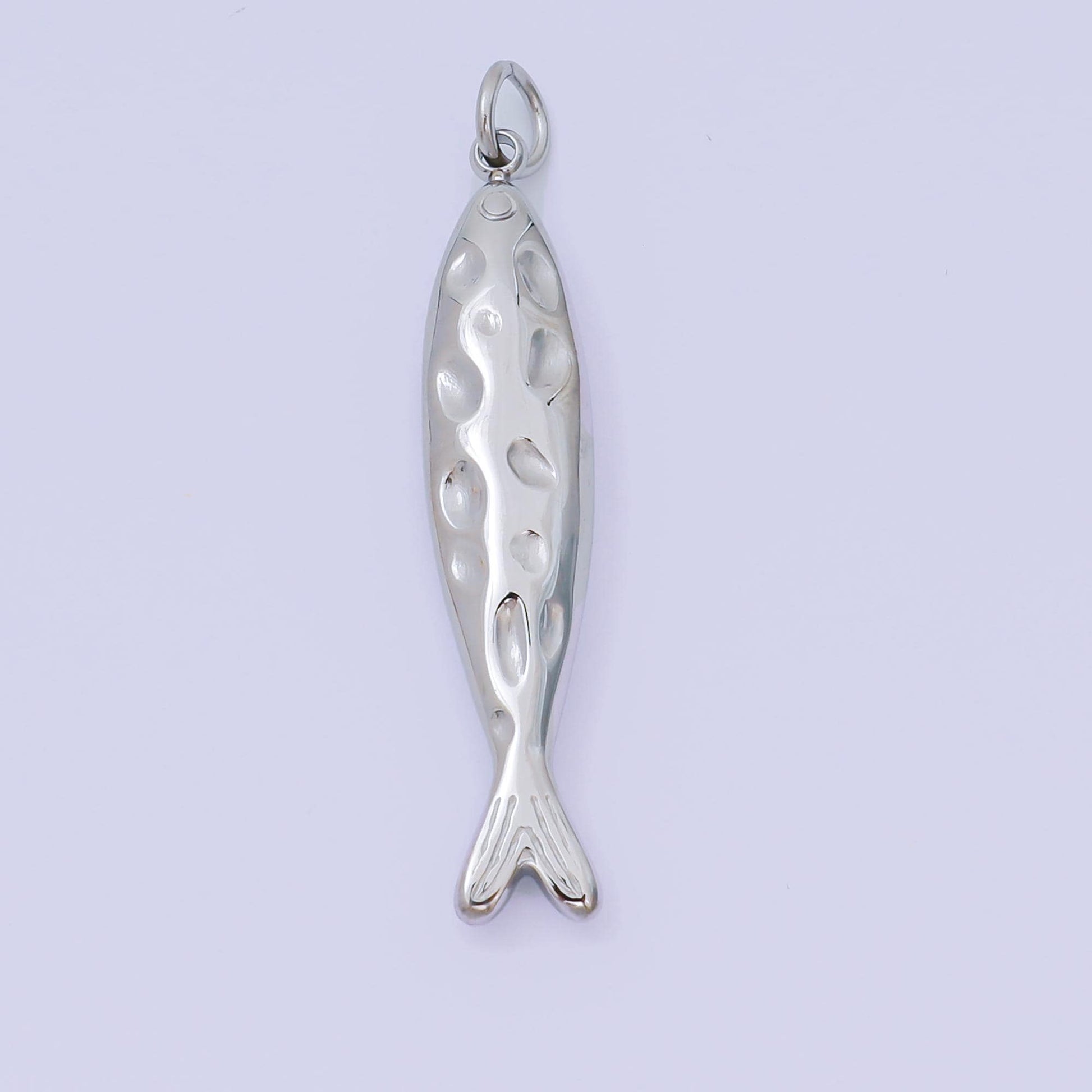 Stainless Steel 33.5mm Sardine Sea Fish Animal Charm in Gold & Silver | J-470