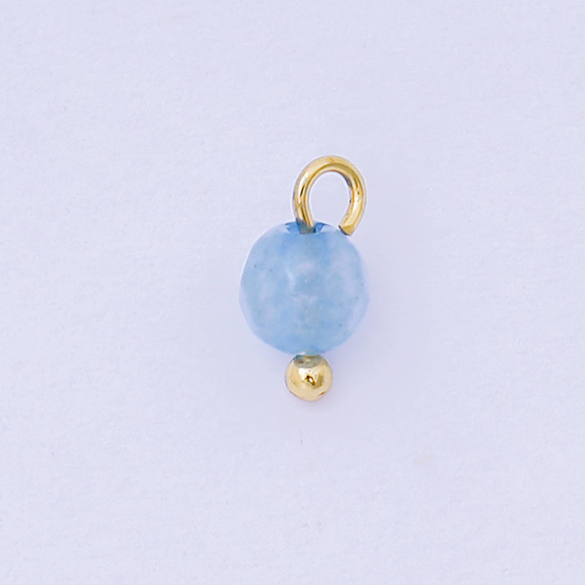 Faceted Gemstone Bead Charms Green Blue Crystal Pendants 24K Gold Filled Finding DIY Jewelry Making Supplies for Earrings Bracelet AH655