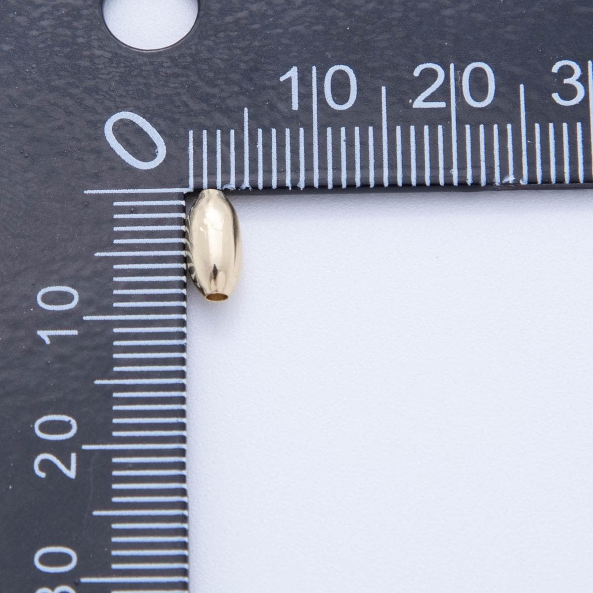 10x 18k gold Filled Tiny Oval Bean spacer beads Tiny Seed Bead spacer beads 8x4 mm beads AF-1065