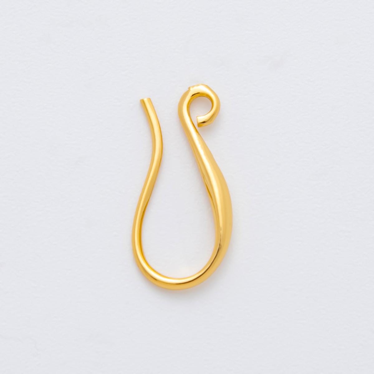 5 pair 18k gold filled 16x8mm loop minimalist french hook earrings findings supply | Z-1249