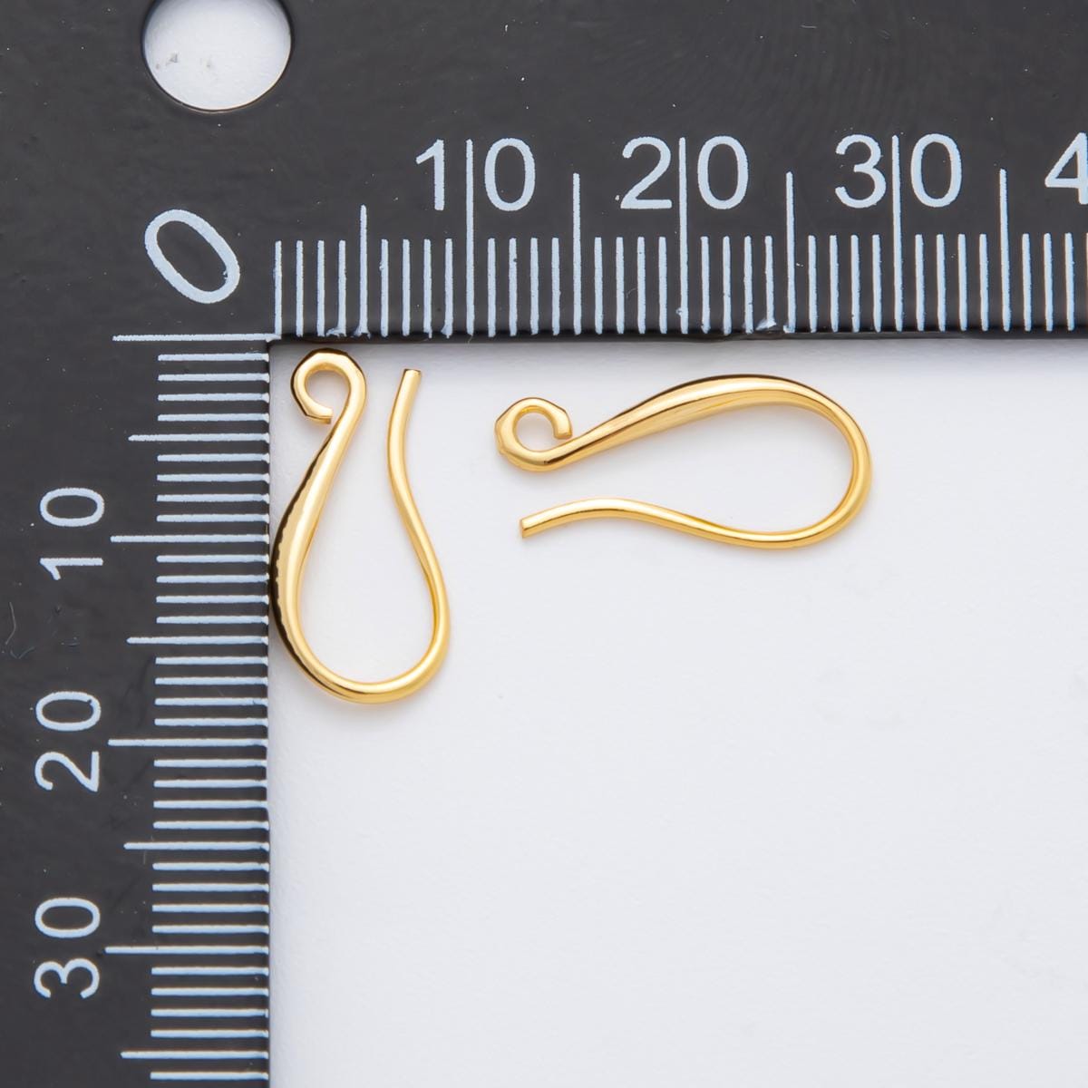 5 pair 18k gold filled 16x8mm loop minimalist french hook earrings findings supply | Z-1249