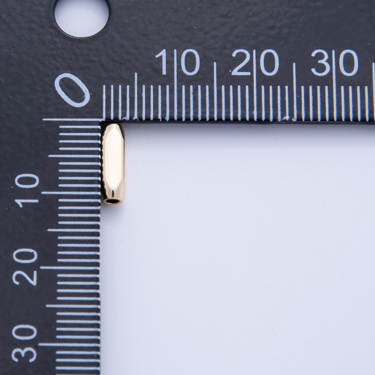 10x 18k Gold Filled Tiny Faceted Tube 10x3 mm spacer beads Tiny Seed Bead spacer for Bracelet Necklace Supply AF-1060