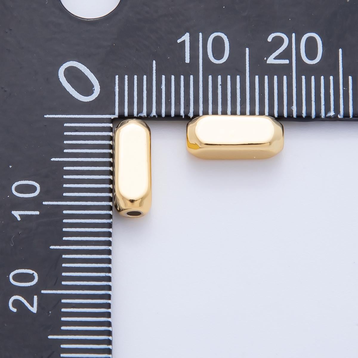 10x 18k Gold Filled Tiny Faceted Tube 10x3 mm spacer beads Tiny Seed Bead spacer for Bracelet Necklace Supply AF-1060