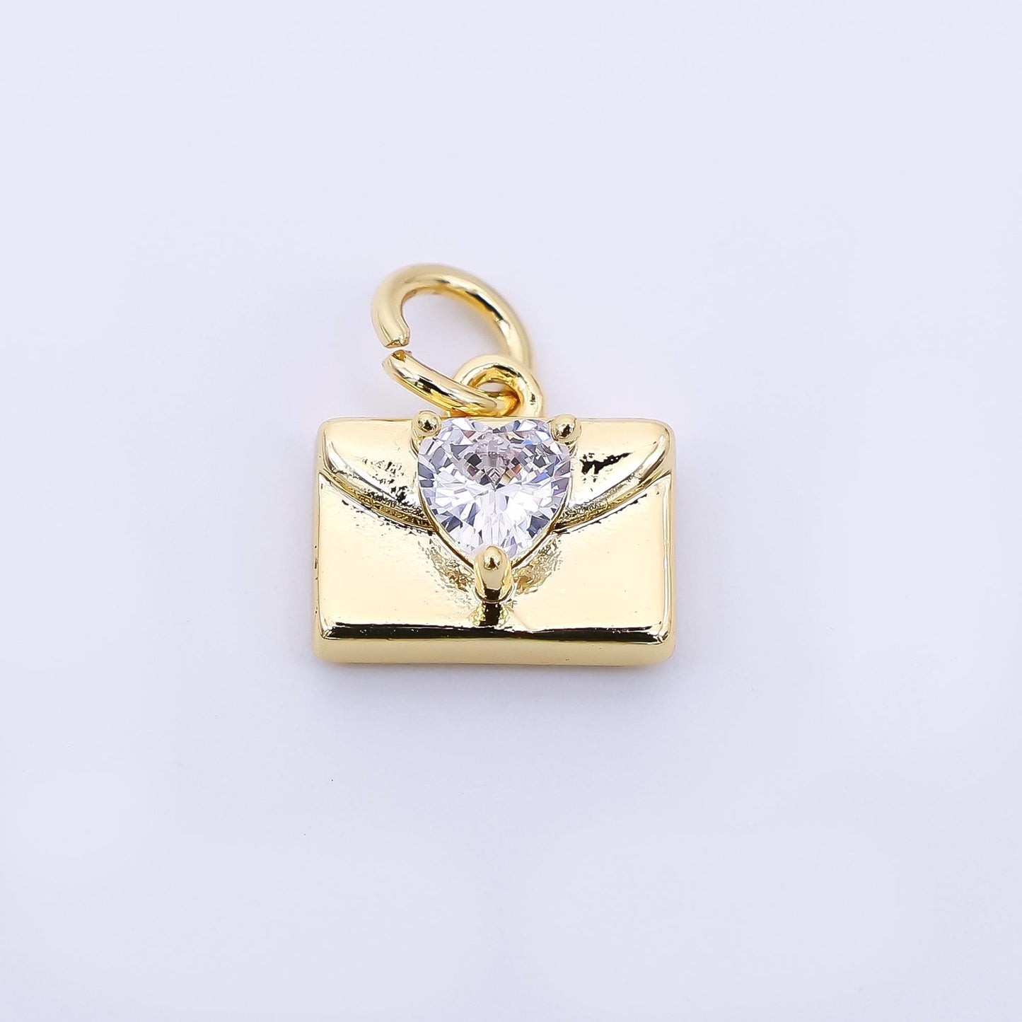 Mini love letters gold charm envelope love you pendant dainty charm for diy jewelry making supply Love note Charm af324