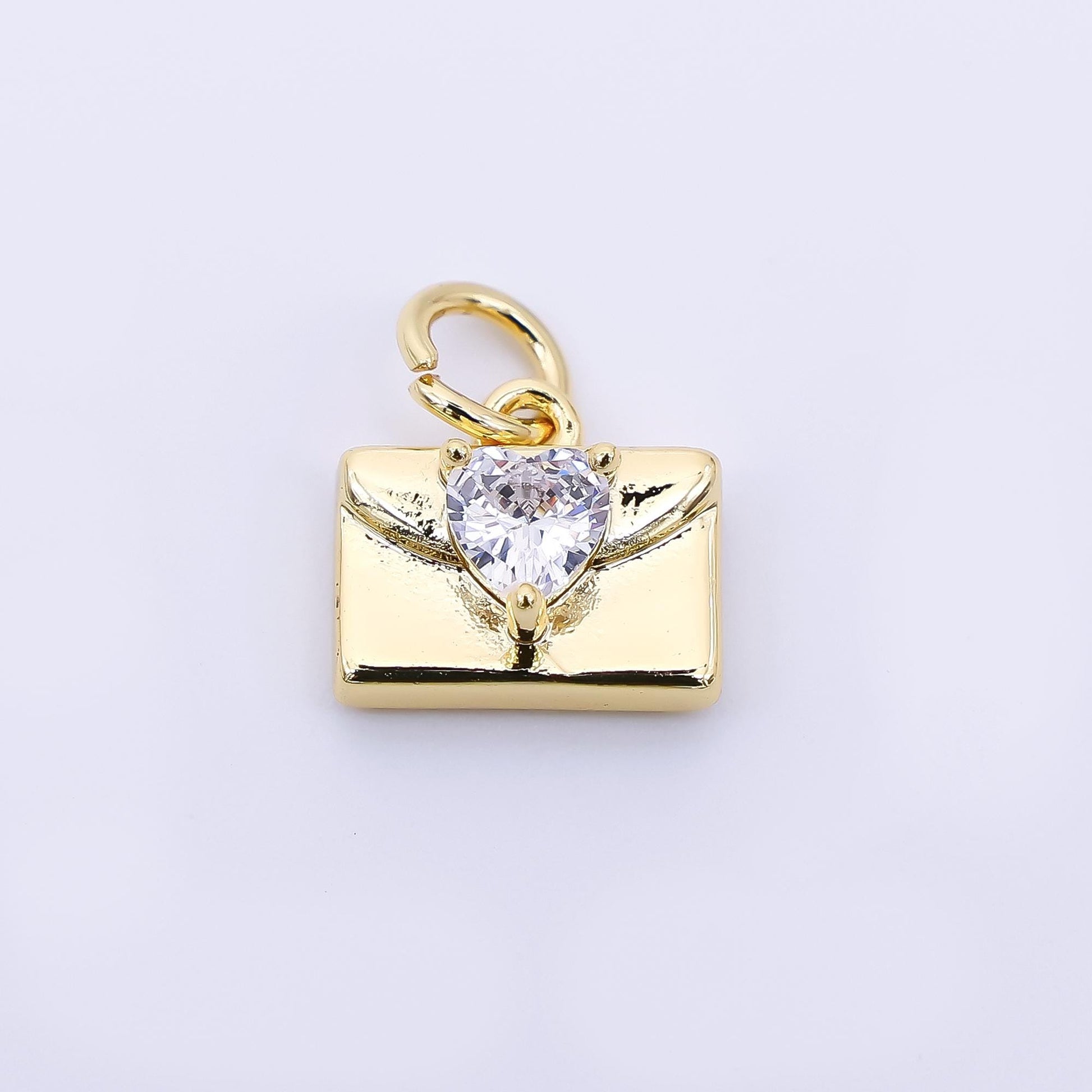 Mini love letters gold charm envelope love you pendant dainty charm for diy jewelry making supply Love note Charm af324