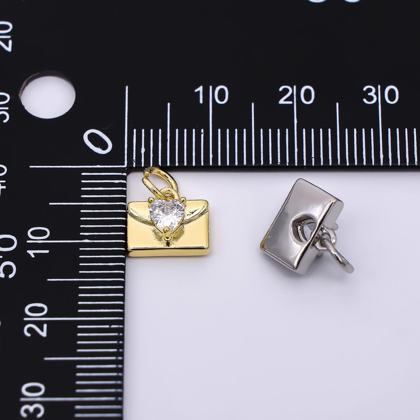 Mini love letters gold charm envelope love you pendant dainty charm for diy jewelry making supply Love note Charm af324