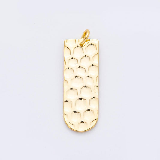Gold Hammered Abstract Tag Charms Tag Shape Earring Finding Lightweight Dangle Pendant Supplies, DIY Jewelry Making Components N-320