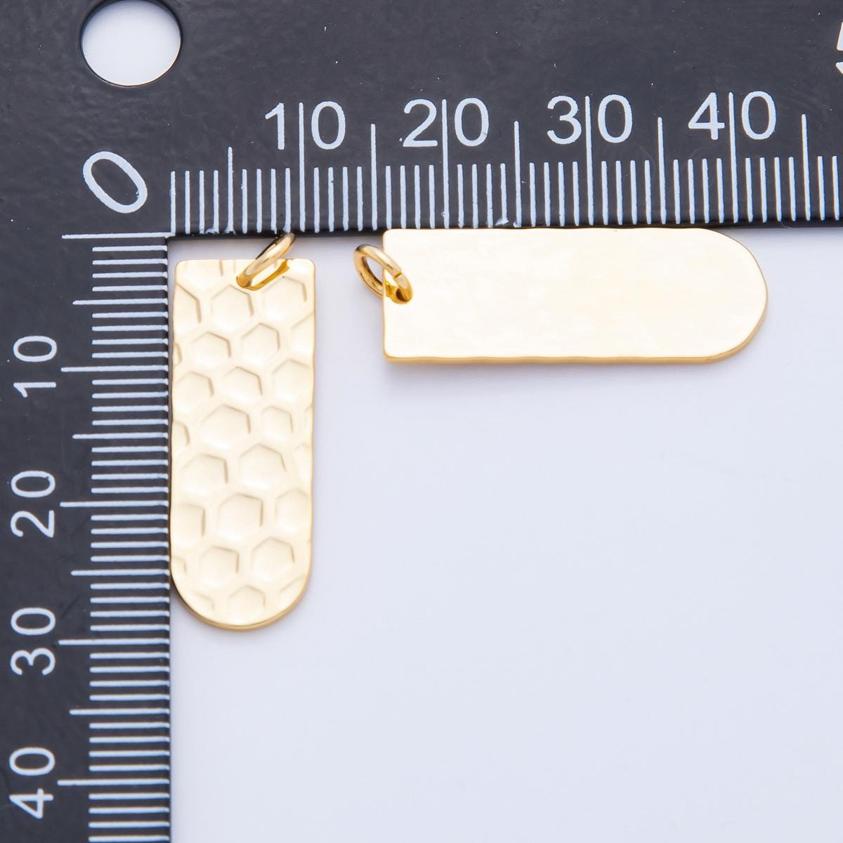 Gold Hammered Abstract Tag Charms Tag Shape Earring Finding Lightweight Dangle Pendant Supplies, DIY Jewelry Making Components N-320
