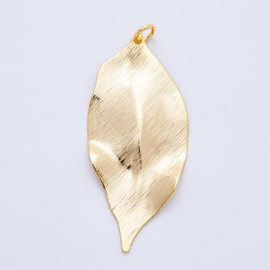 Dainty Gold Leaf Charms Brushed Metal Necklace Findings Nature Jewelry Inspired Components for DIY Jewelry Making N-367