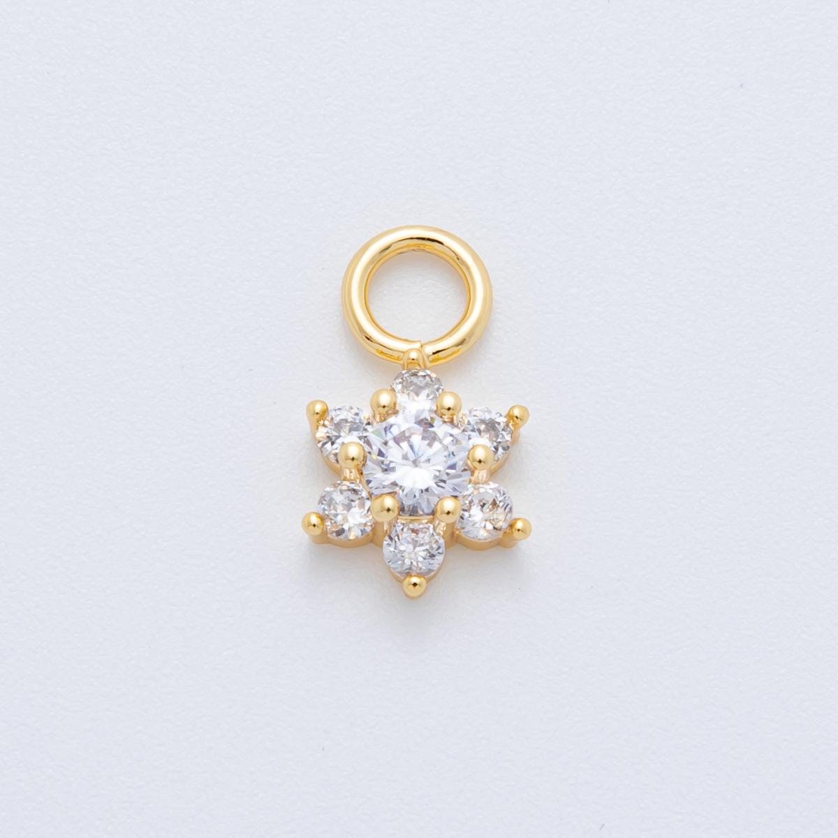 18K Gold Filled Gold Star Charm Pendant – Celestial Jewelry Tiny CZ Star Charm for Earring Charm AH-912