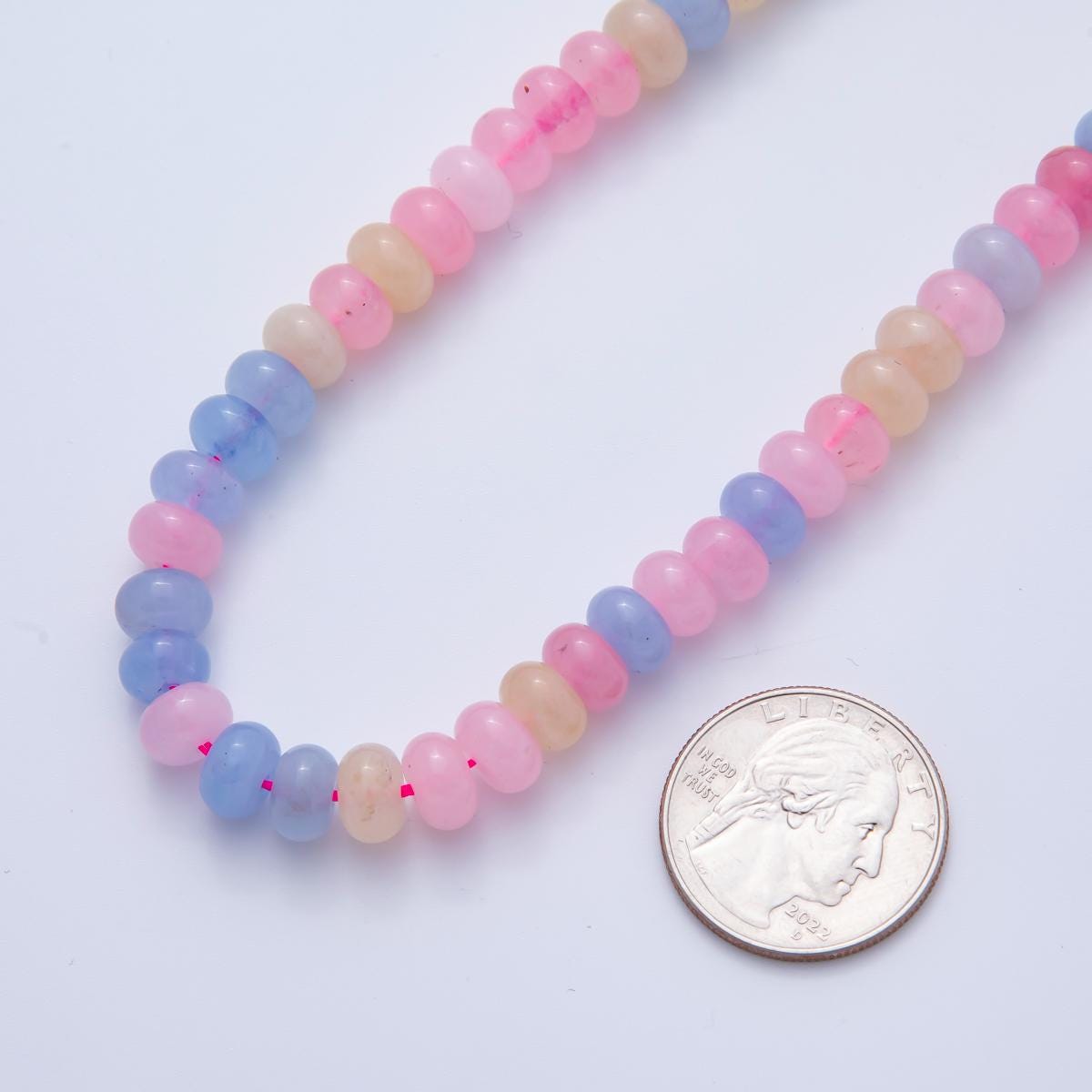 8mm Gradient Pink-Blue Natural Gemstone Bead Strand Finding Candy Beads | WA-3542