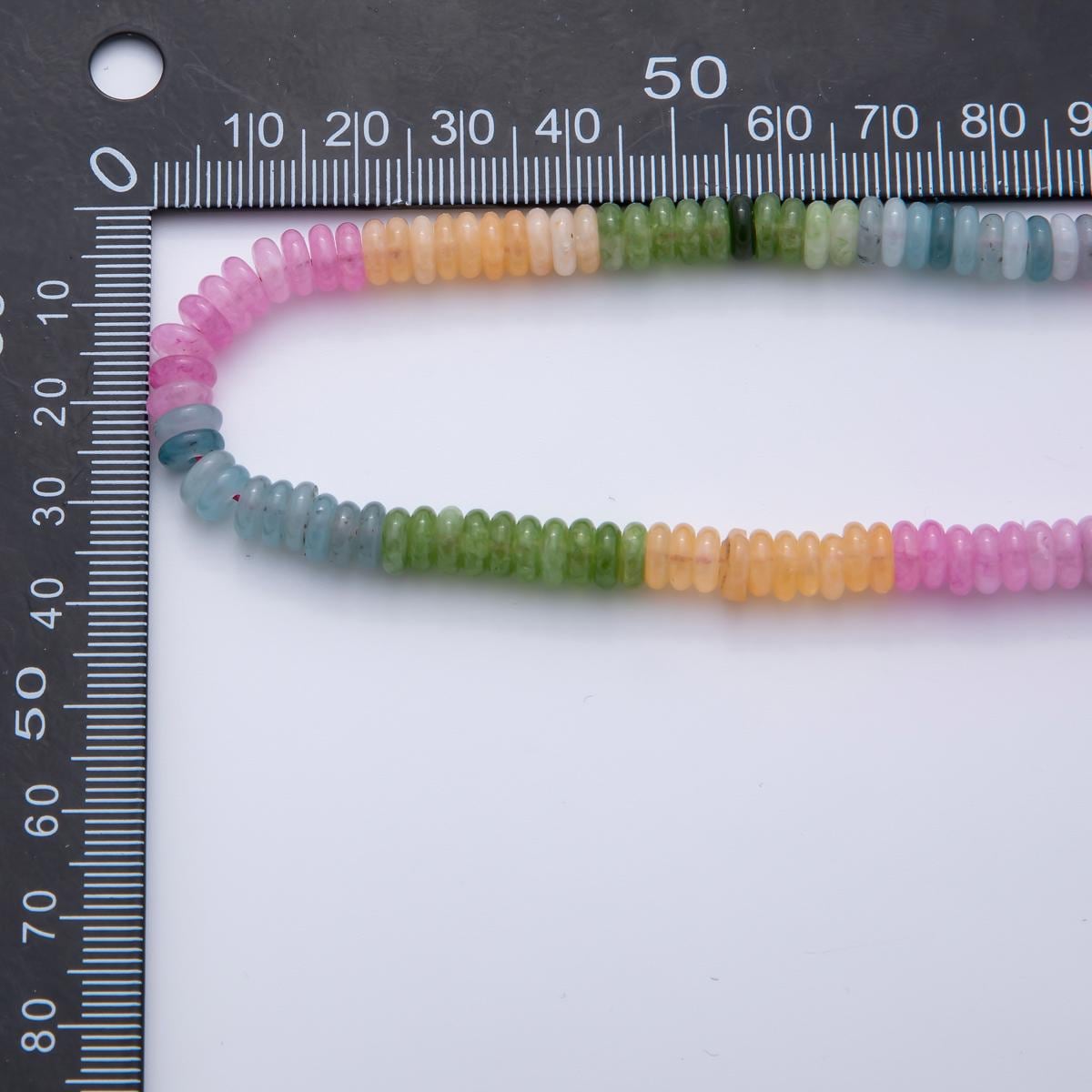 Rainbow Colorful Agate Rondelle Beads 4x6 mm Mix Color Candy Beads Colorful Bead By Strand Approx. 92pcs loose beads WA-3479