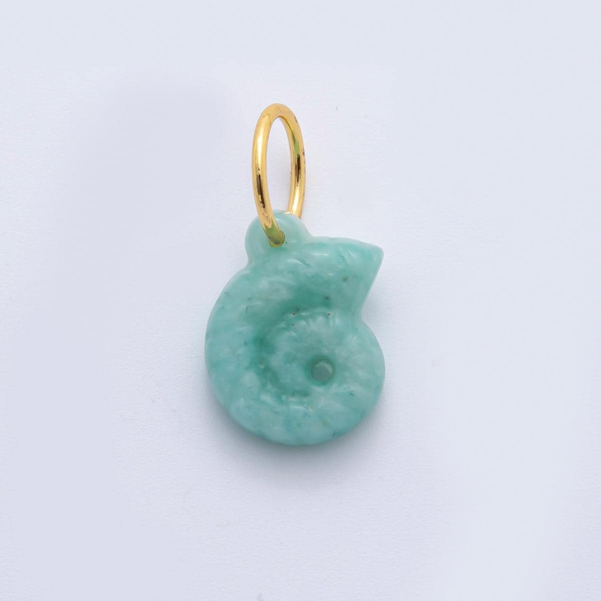 Gemstone Conch Sea Shell Pendant, 18K Gold Filled Beach Semi Precious Stone Sea Snail Conch Shell Charm For Necklace Bracelet Component C548