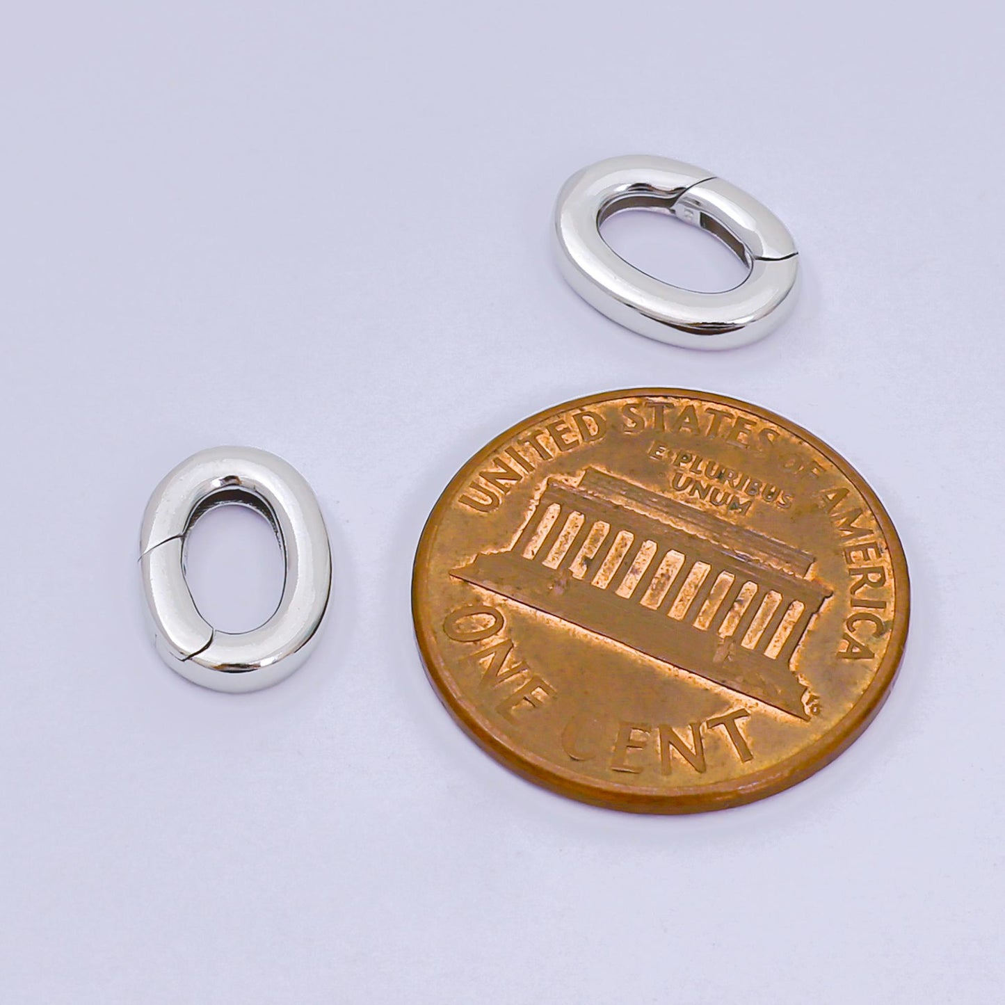 Mini 10.5 sterling silver hinged oval push gate ring clasp charm pendants interchangeable connectors sl-674
