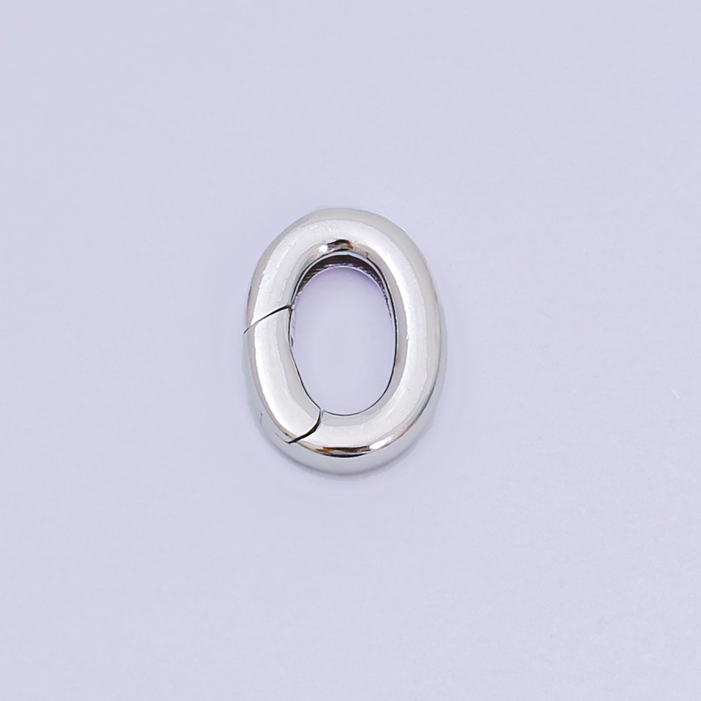 Mini 10.5 sterling silver hinged oval push gate ring clasp charm pendants interchangeable connectors sl-674
