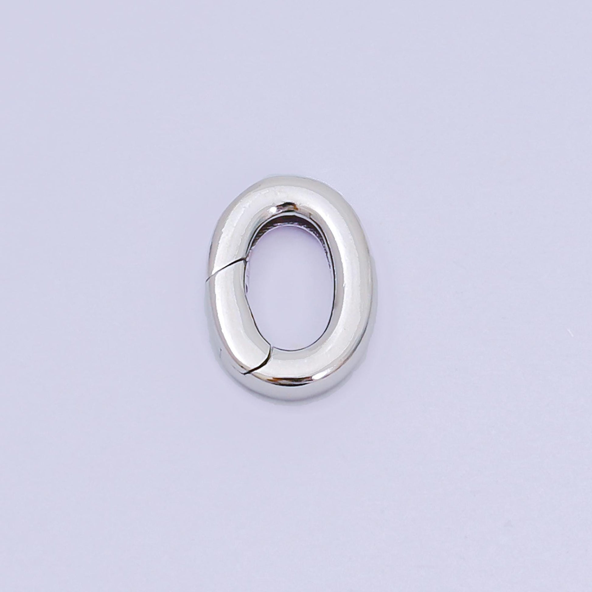 Mini 10.5 sterling silver hinged oval push gate ring clasp charm pendants interchangeable connectors sl-674