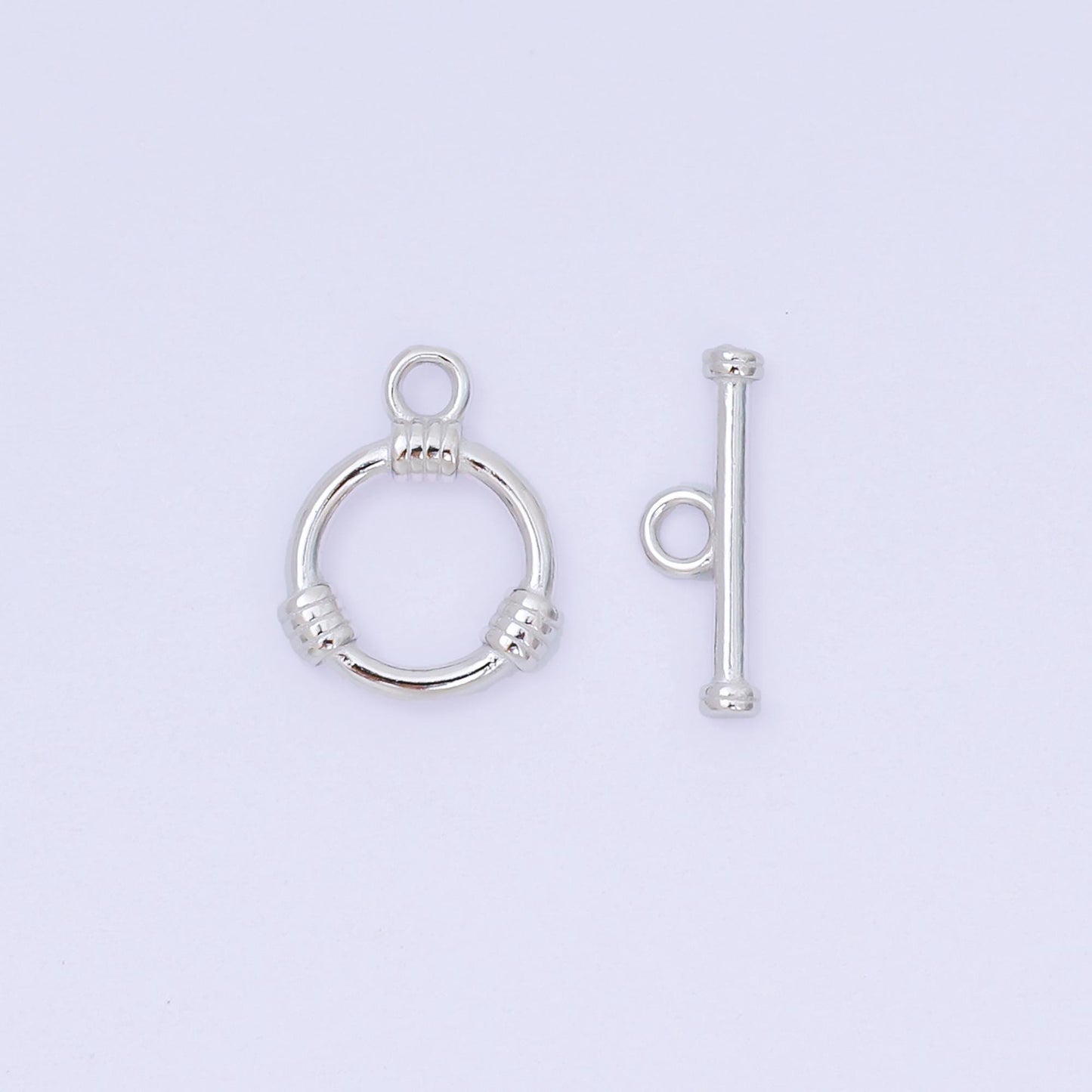S925 sterling silver ot clasp Minimalist Toggle clasp round clasp simple end clasp for Bracelet Necklace Supply SL-675