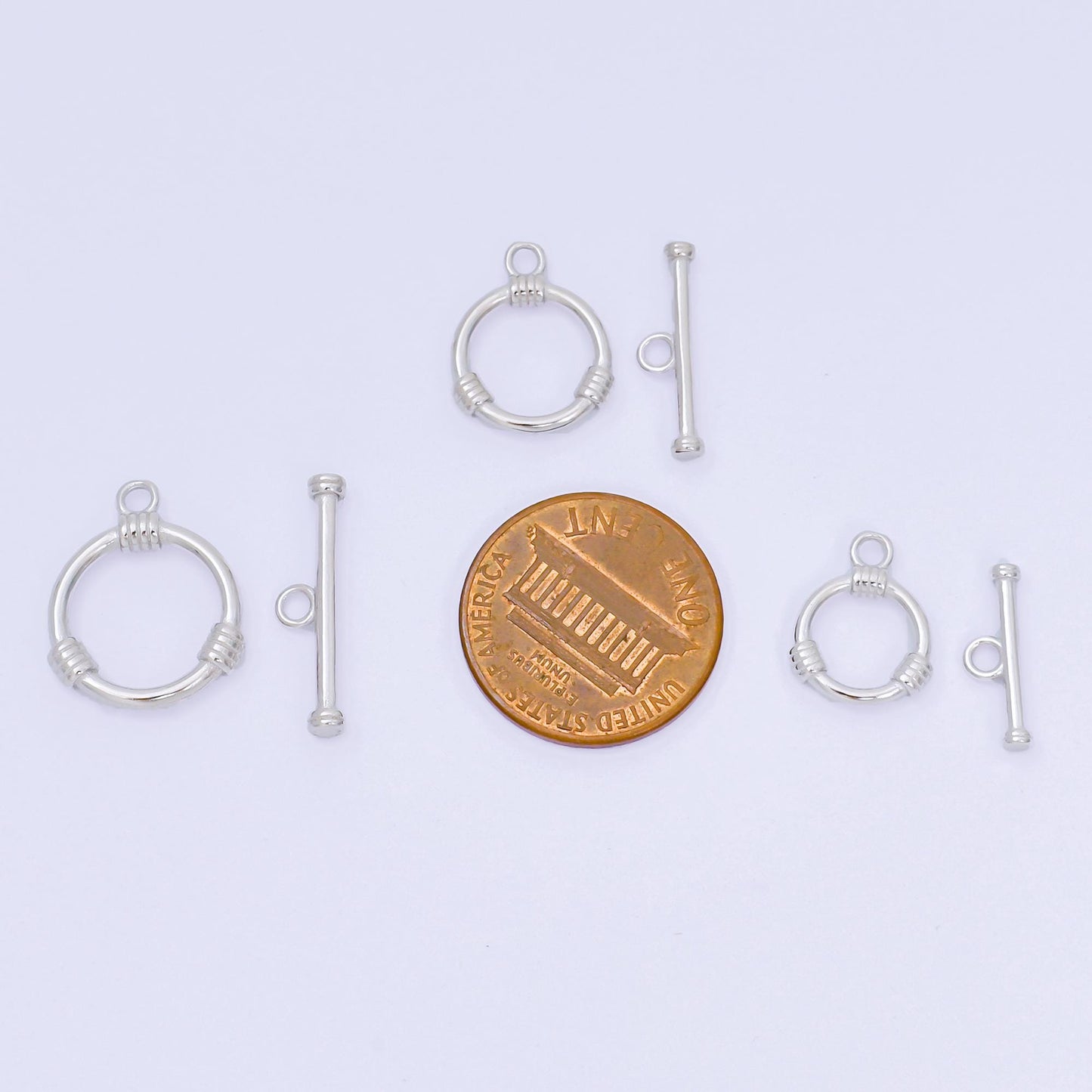 S925 sterling silver ot clasp Minimalist Toggle clasp round clasp simple end clasp for Bracelet Necklace Supply SL-675