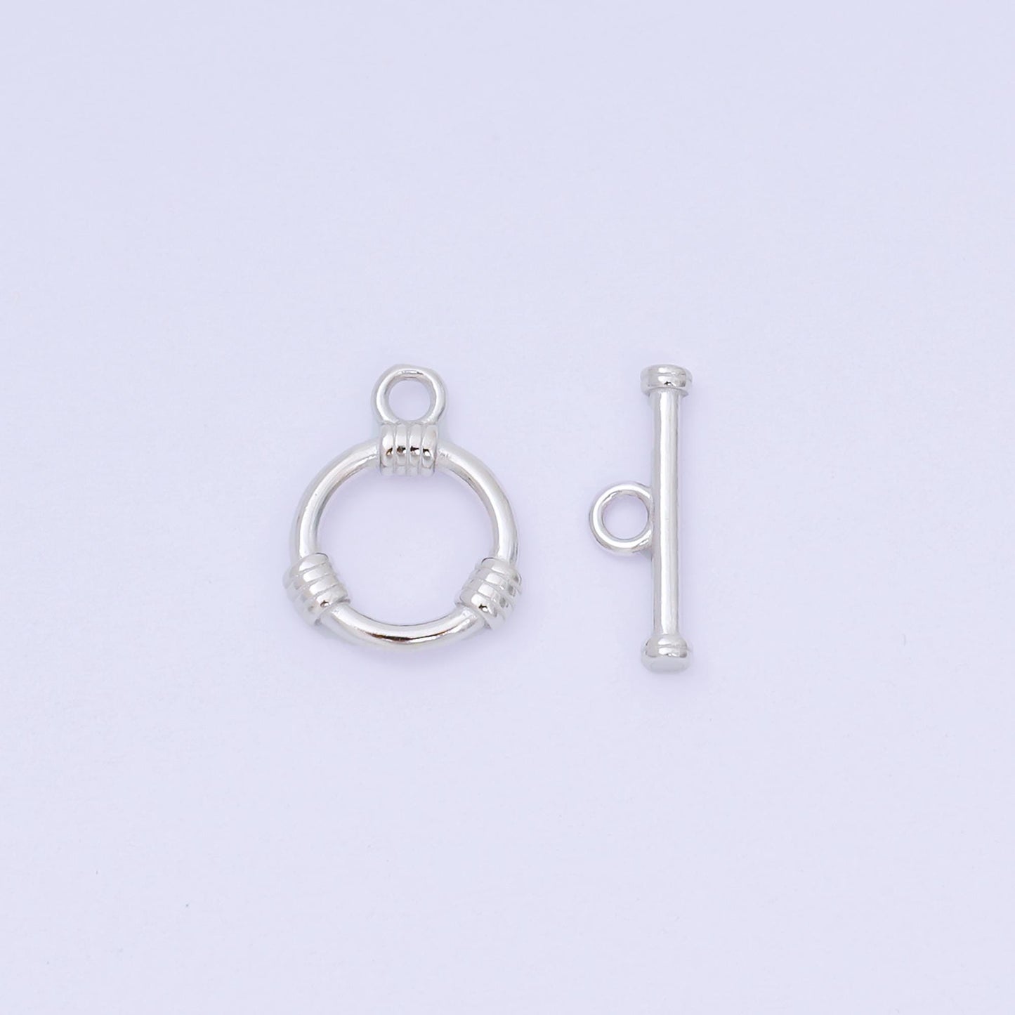 S925 sterling silver ot clasp Minimalist Toggle clasp round clasp simple end clasp for Bracelet Necklace Supply SL-675
