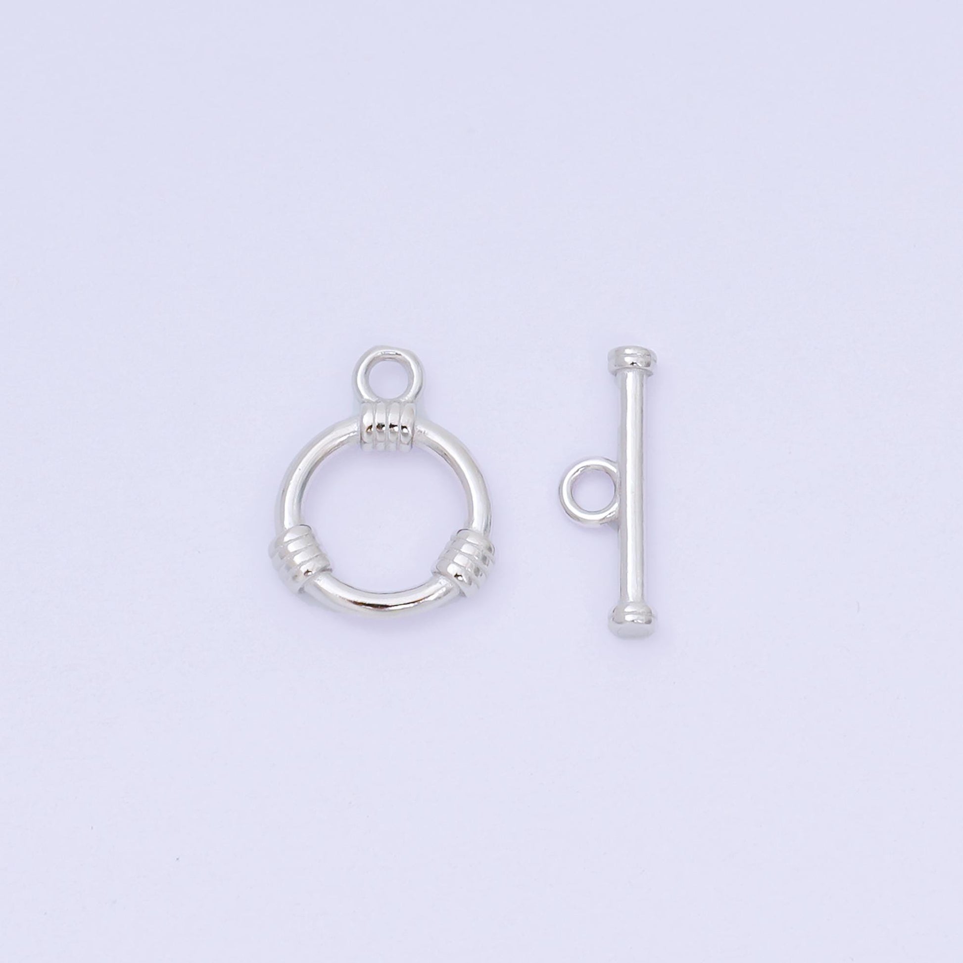 S925 sterling silver ot clasp Minimalist Toggle clasp round clasp simple end clasp for Bracelet Necklace Supply SL-675