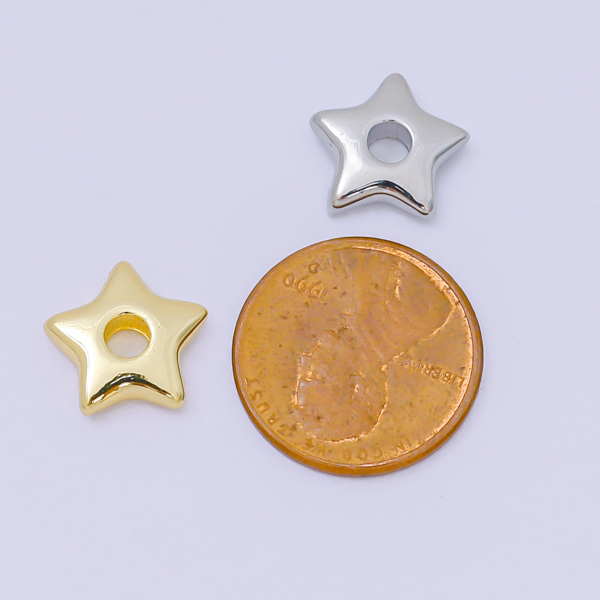 Dainty Gold Star charm necklace Star pendant celestial Silver jewelry for Cord Necklace, Hoop earing, bracelet Supply Artful Pendant B-469