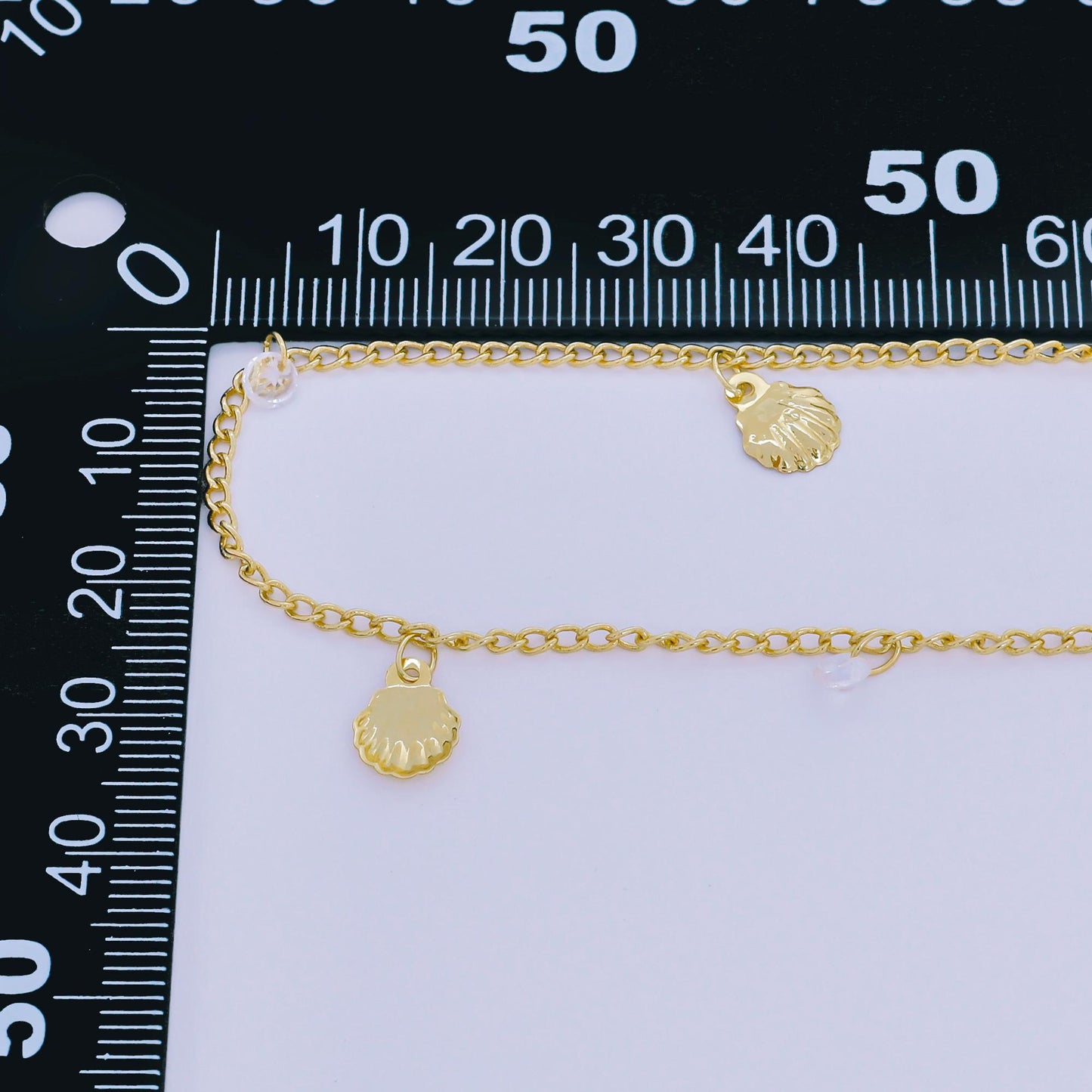 24K Gold Filled 2mm Round CZ Seashell Classic Curb Chain by Yard | ROLL-1673