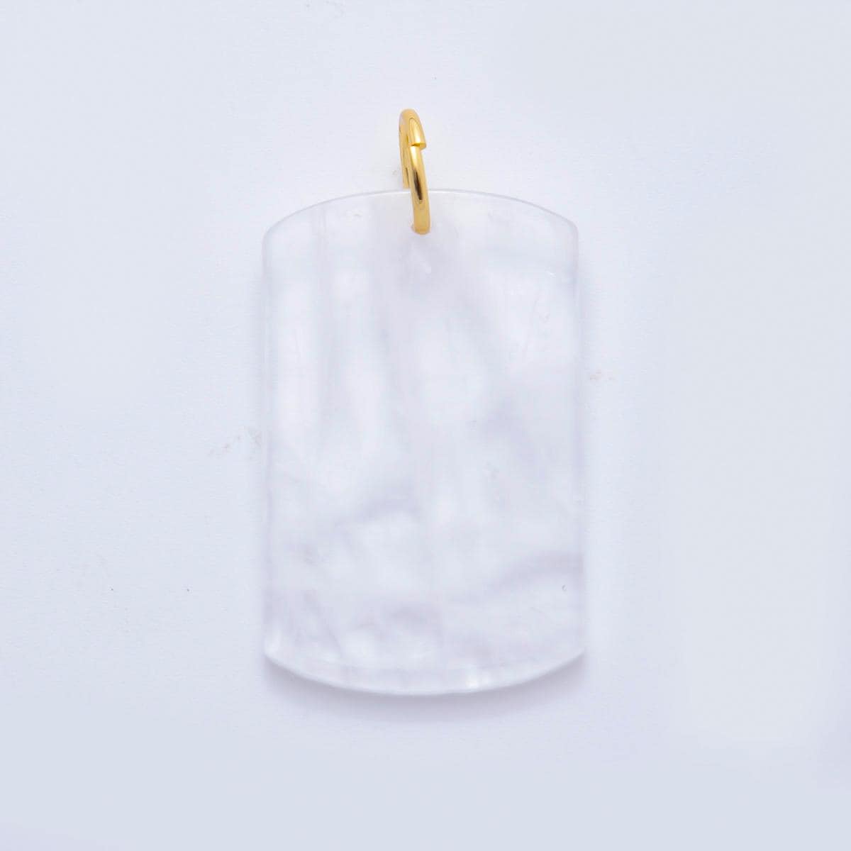 Natural Gemstone Military Tag Pendant Stone Charm for Necklace Bracelet Jewelry Making Supply 18k Gold Filled Charm AH-932