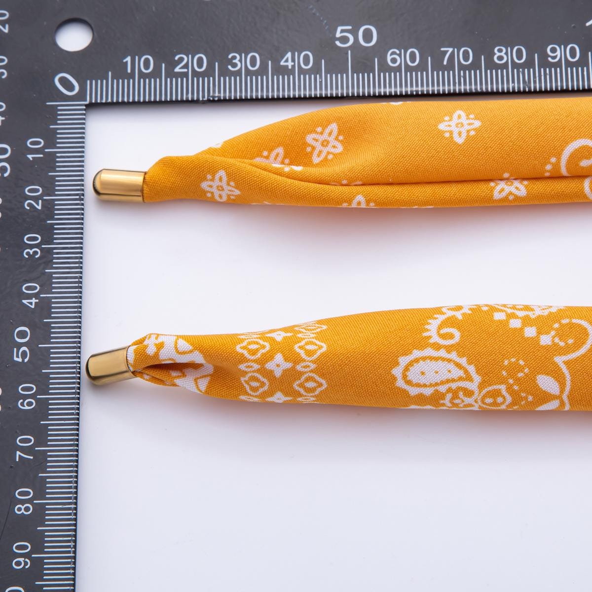 Orange Bandana Scarf Necklace Ready to wear Scarf Necklace Charm Jewelry Supply with PVD Gold Stainless Clasp WA-920