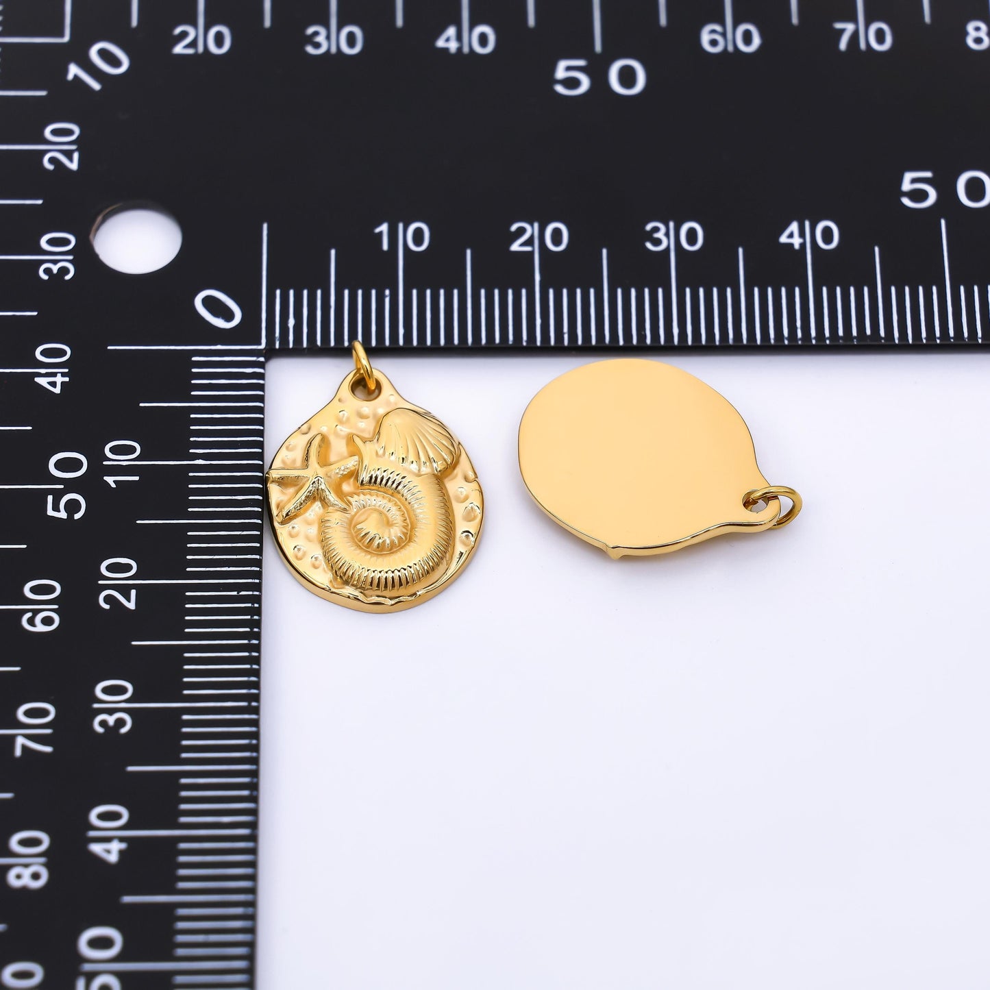 Stainless Steel 20mm Beach Sand Set Tentacle, Clam Shell, & Starfish Charm | J-277