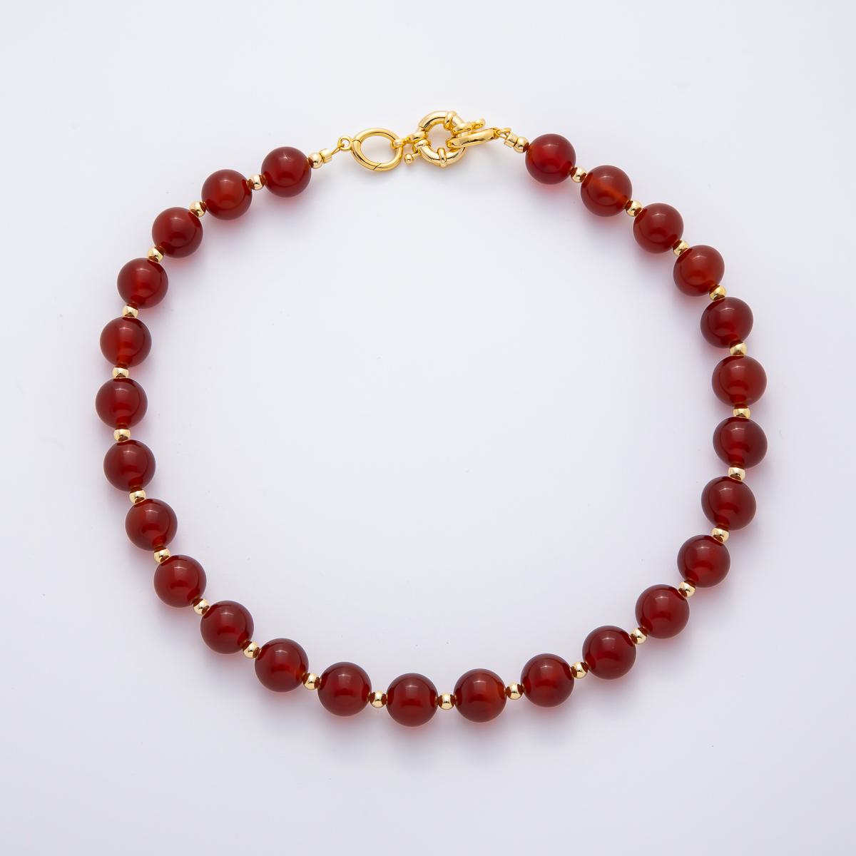 Handcrafted Candy Beaded handmade Gemstone Necklace Bead Cluster 18k gold filled necklace With Enhanced Clasp | WA-3276