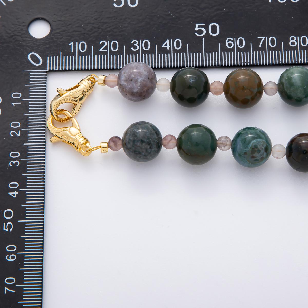 Handcrafted Candy Beaded handmade Gemstone Necklace Bead Cluster 18k gold filled necklace With Enhanced Clasp | WA-3276