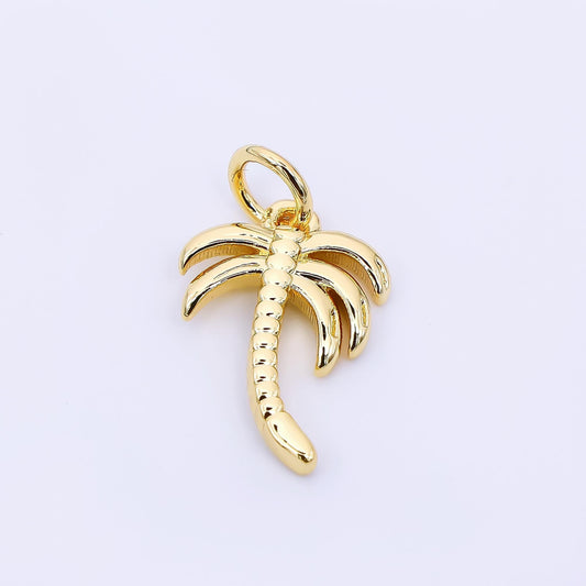 24K Gold Filled 14mm Coconut Tree Charm | AF-537