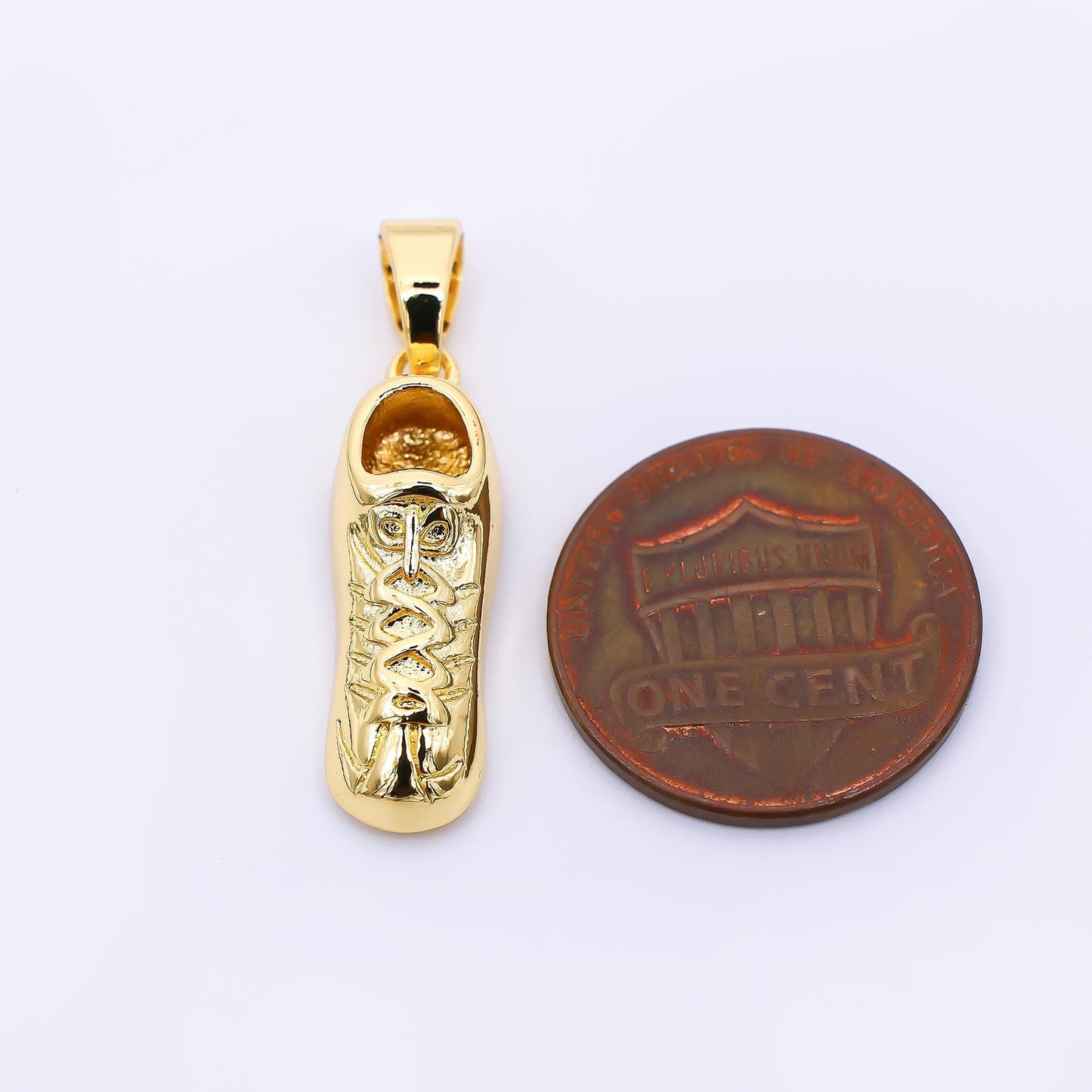 24K Gold Filled 23mm Sport Shoe Sneaker Charm | AH-467