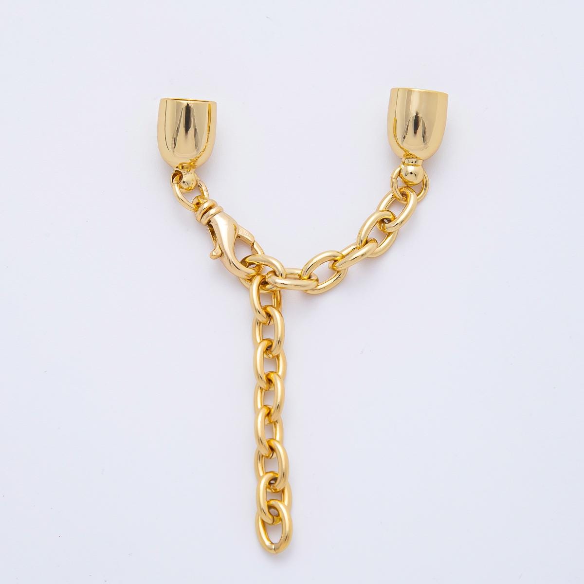 Gold Cord End Cap Clasps with Lobster and Extender for Paracord Bracelet Necklace Making Z-1365