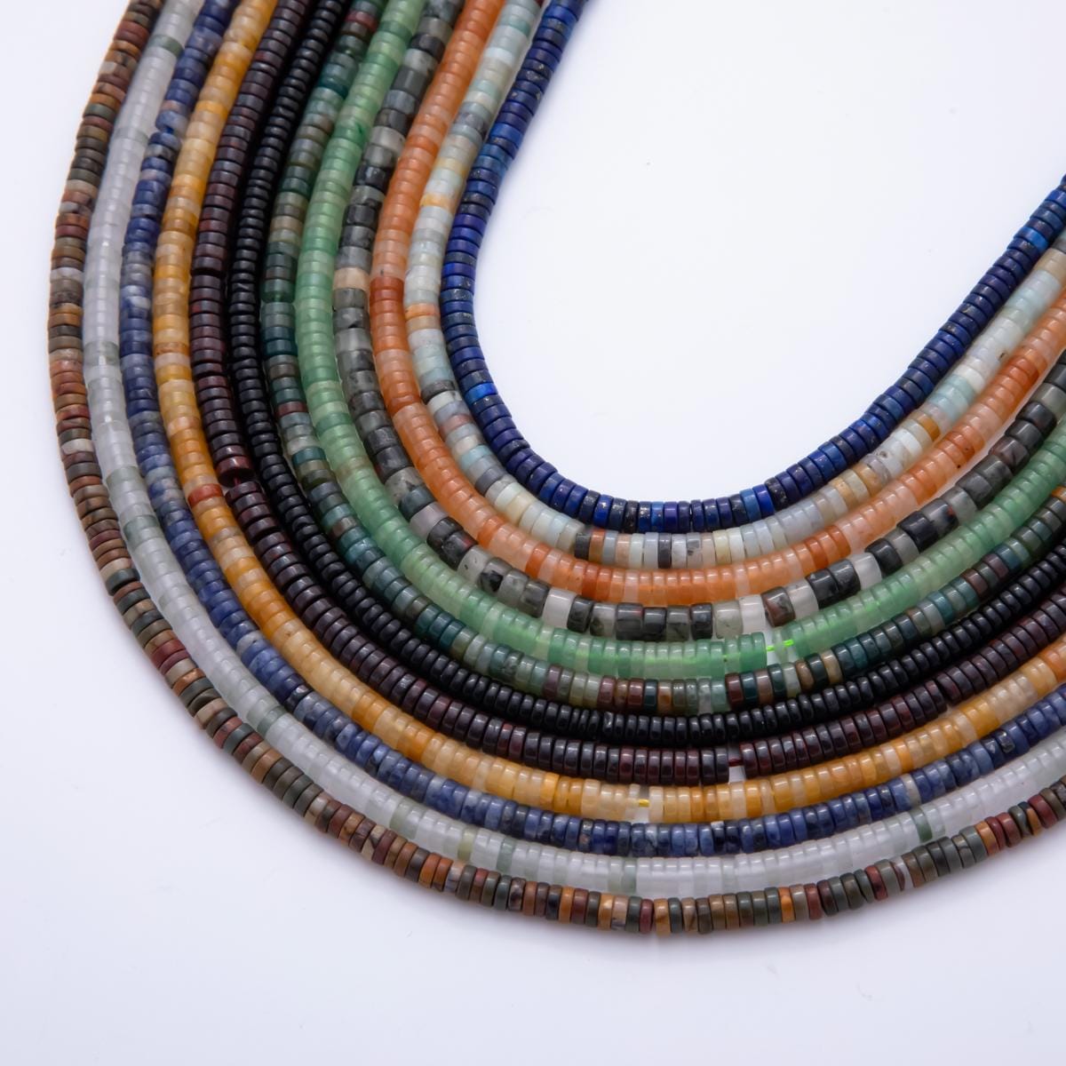 Dark Colorful Gemstone Rondelle Beads 4x1.5 mm Mix Color Fall Winter Beads Colorful Bead By Strand wa-3595
