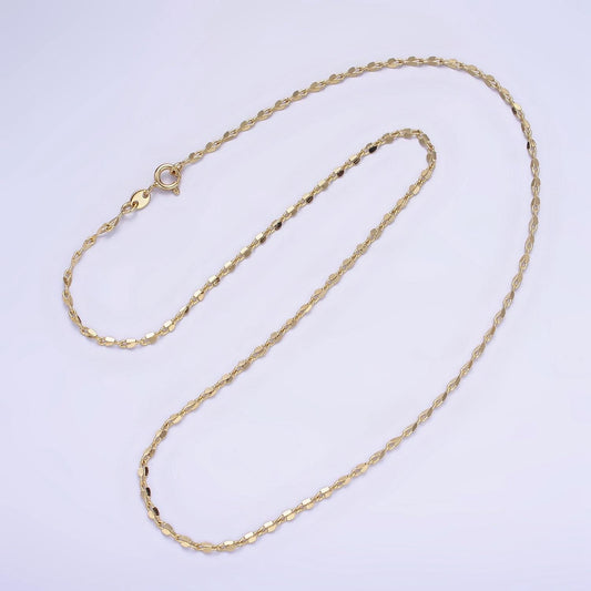 14k gold filled dapped cable chain necklace 19.75 inch long ready to wear necklace for layering jewelry inspired WA-3585