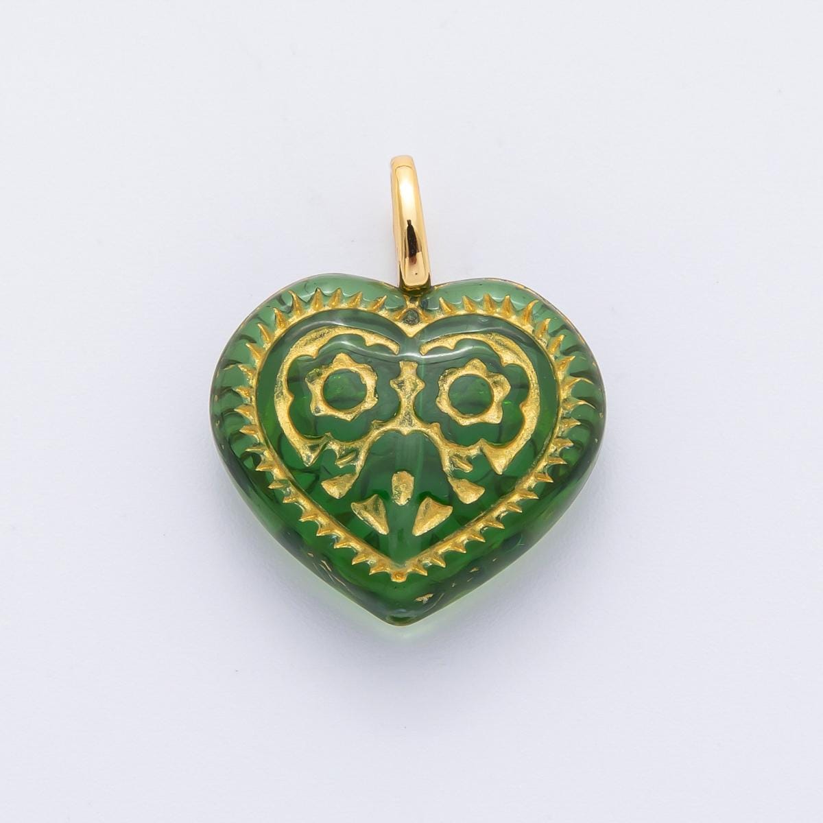 Dainty Colorful dia de los muertos Charm Heart pendant miniature gold skull charm for halloween necklace jewelry supply N-462