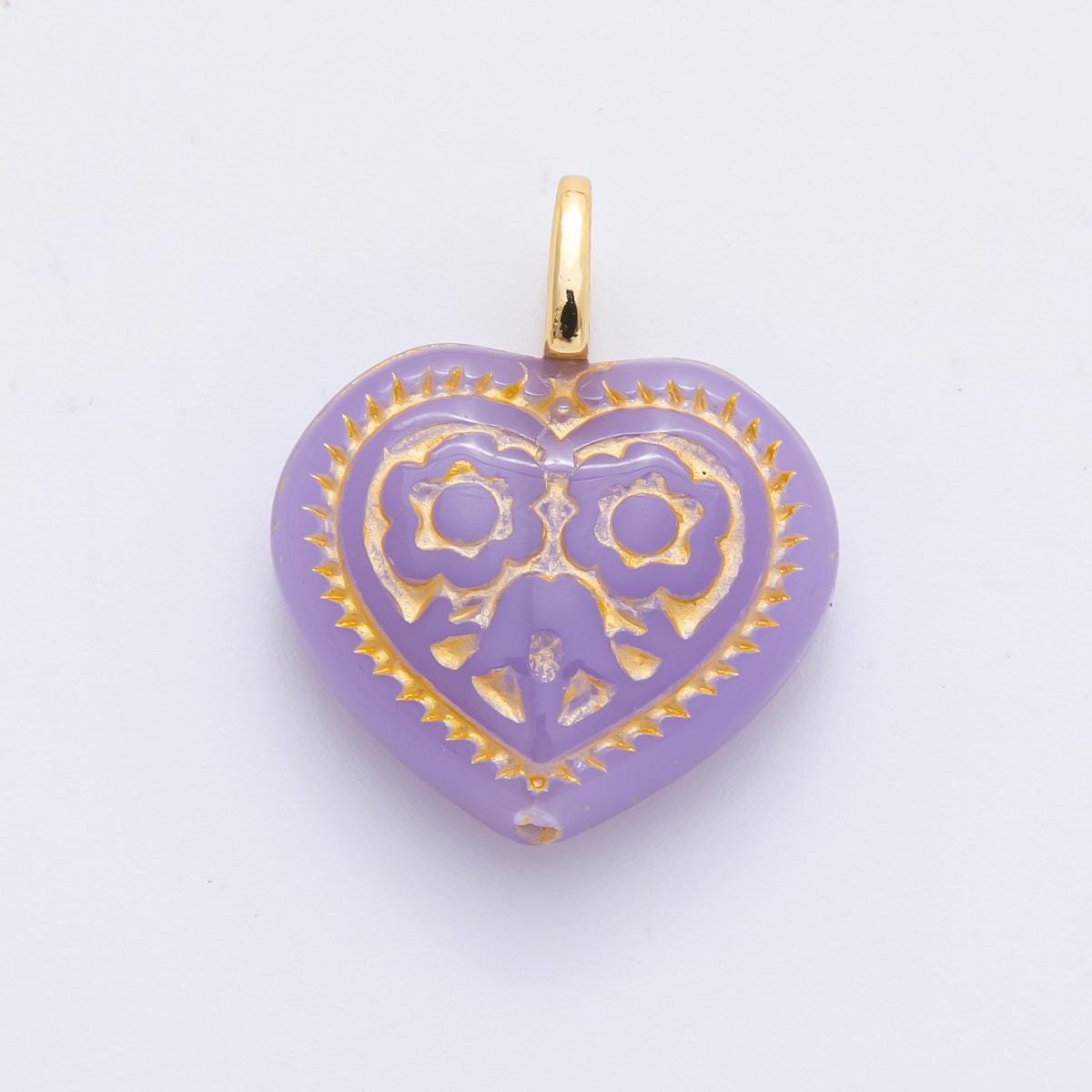 Dainty Colorful dia de los muertos Charm Heart pendant miniature gold skull charm for halloween necklace jewelry supply N-462