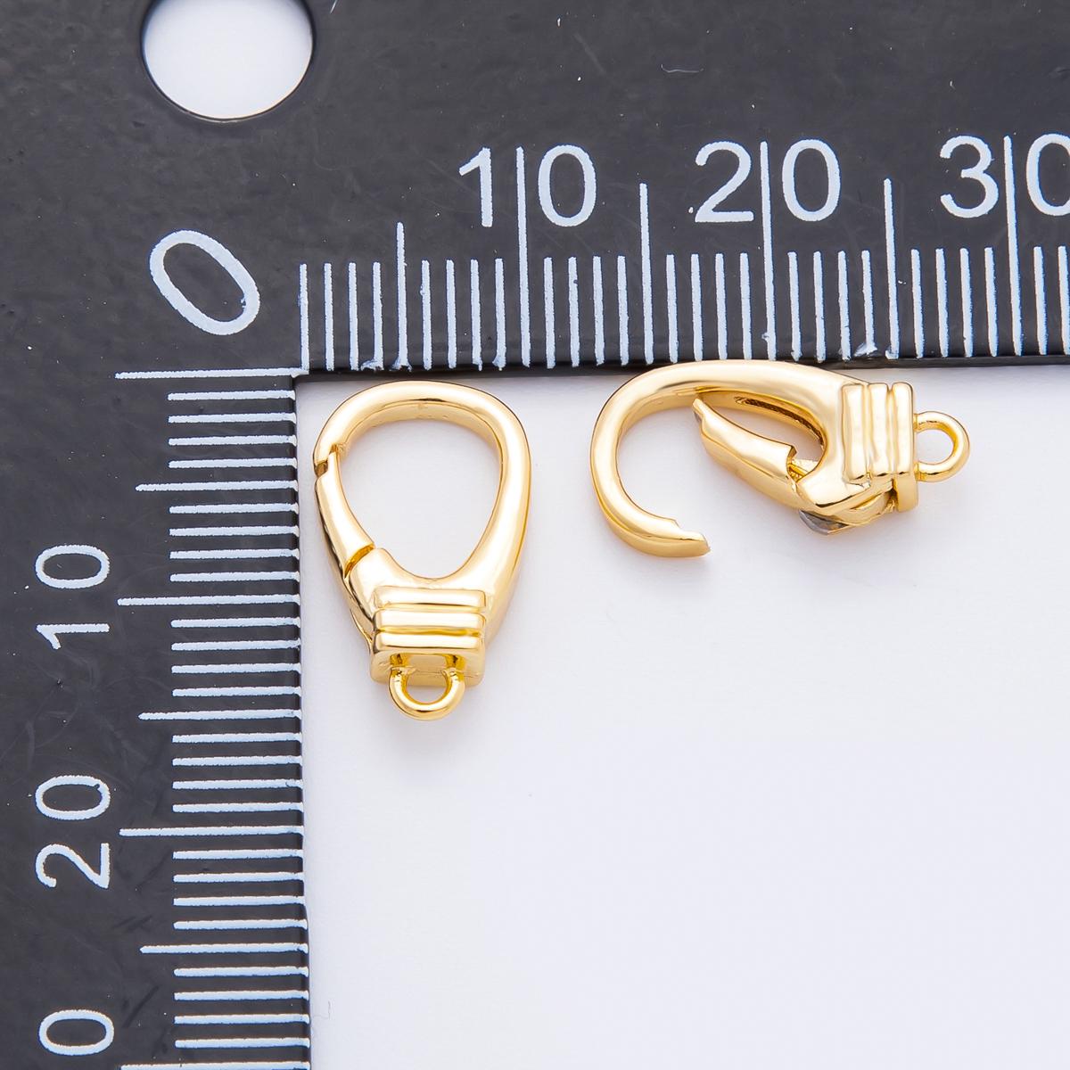 18K Gold Filled Snap Clasp Lobster Clasp, Charm Holder Clasp for DIY Jewelry Making Supply