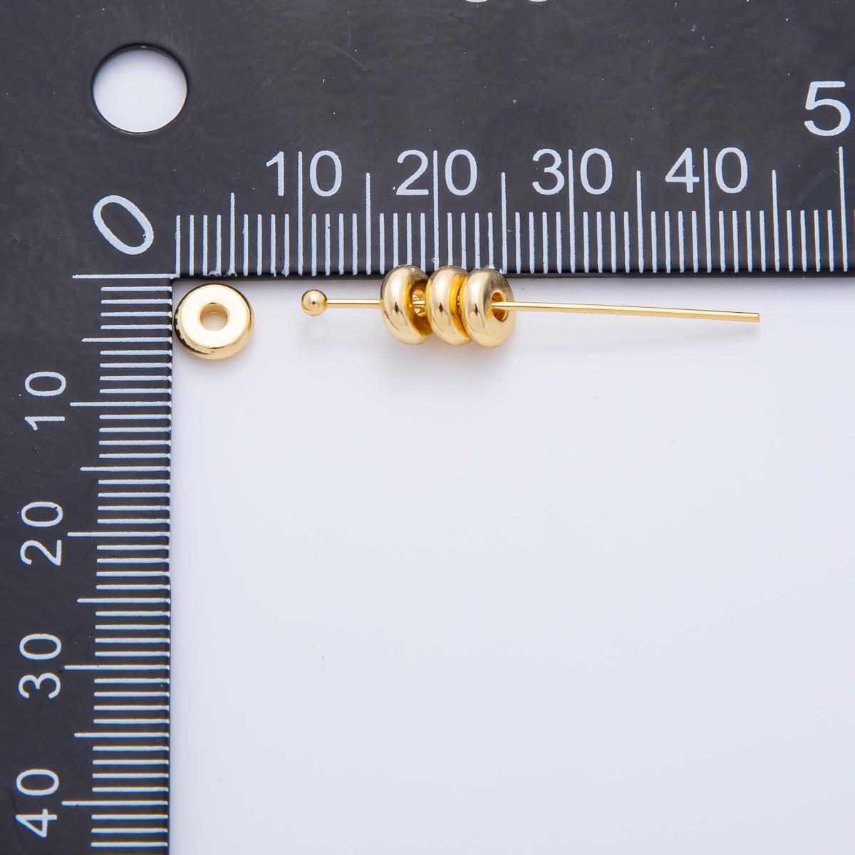 10x 18k gold Filled Donut beads spacer Tiny Bead spacer beads 6x6 mm beads AF-1079