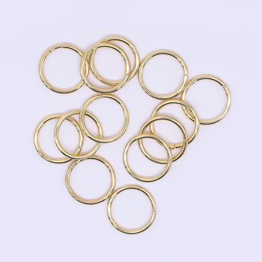 24K Gold Filled 16mm Classic Simple Round Jump ring Findings in Gold & Silver | SP1638